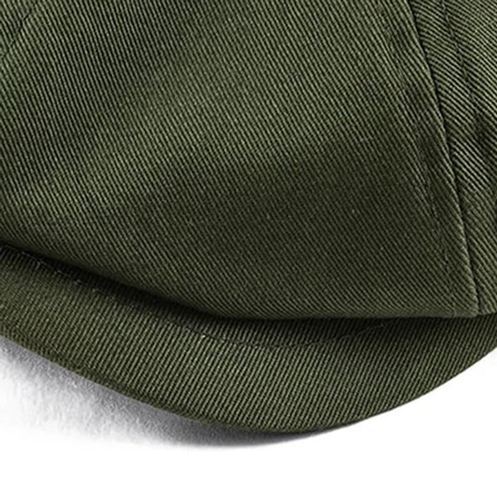 Béret casquette en coton façon gatsby vert