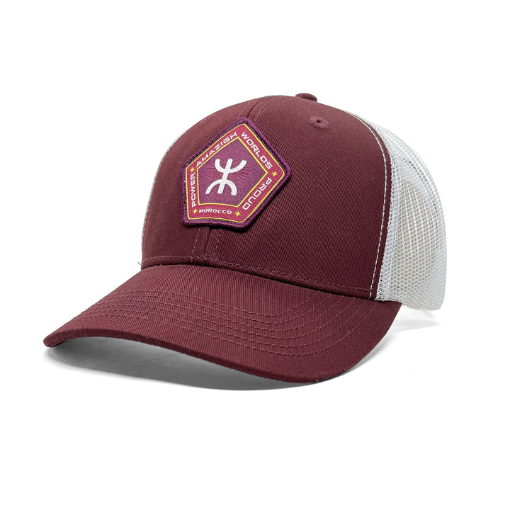 Casquette Amazigh power bordeau