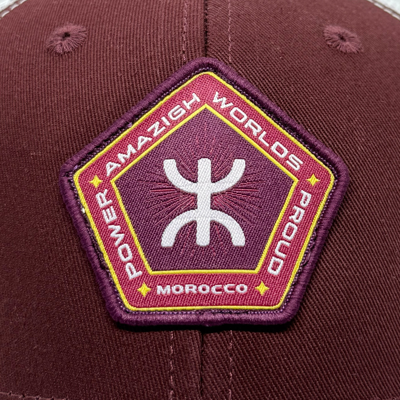 Casquette Amazigh power bordeau