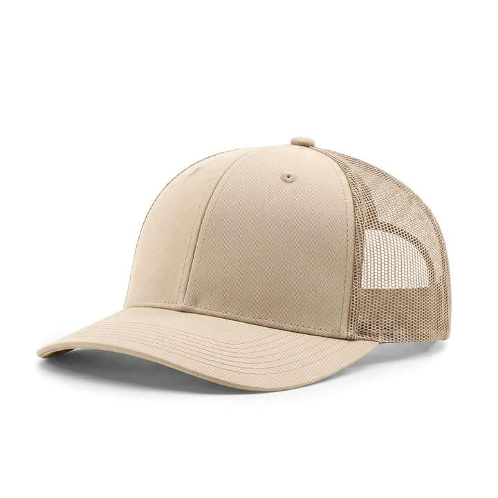 Casquette de camionneur simple à six panneaux Beige