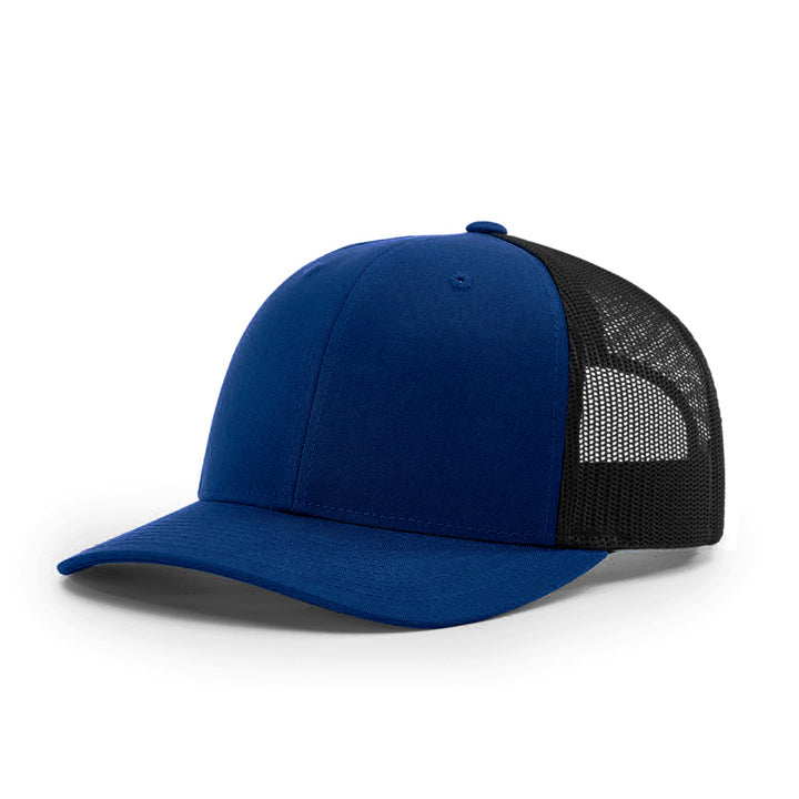 Casquette de camionneur simple à six panneaux bleu marine