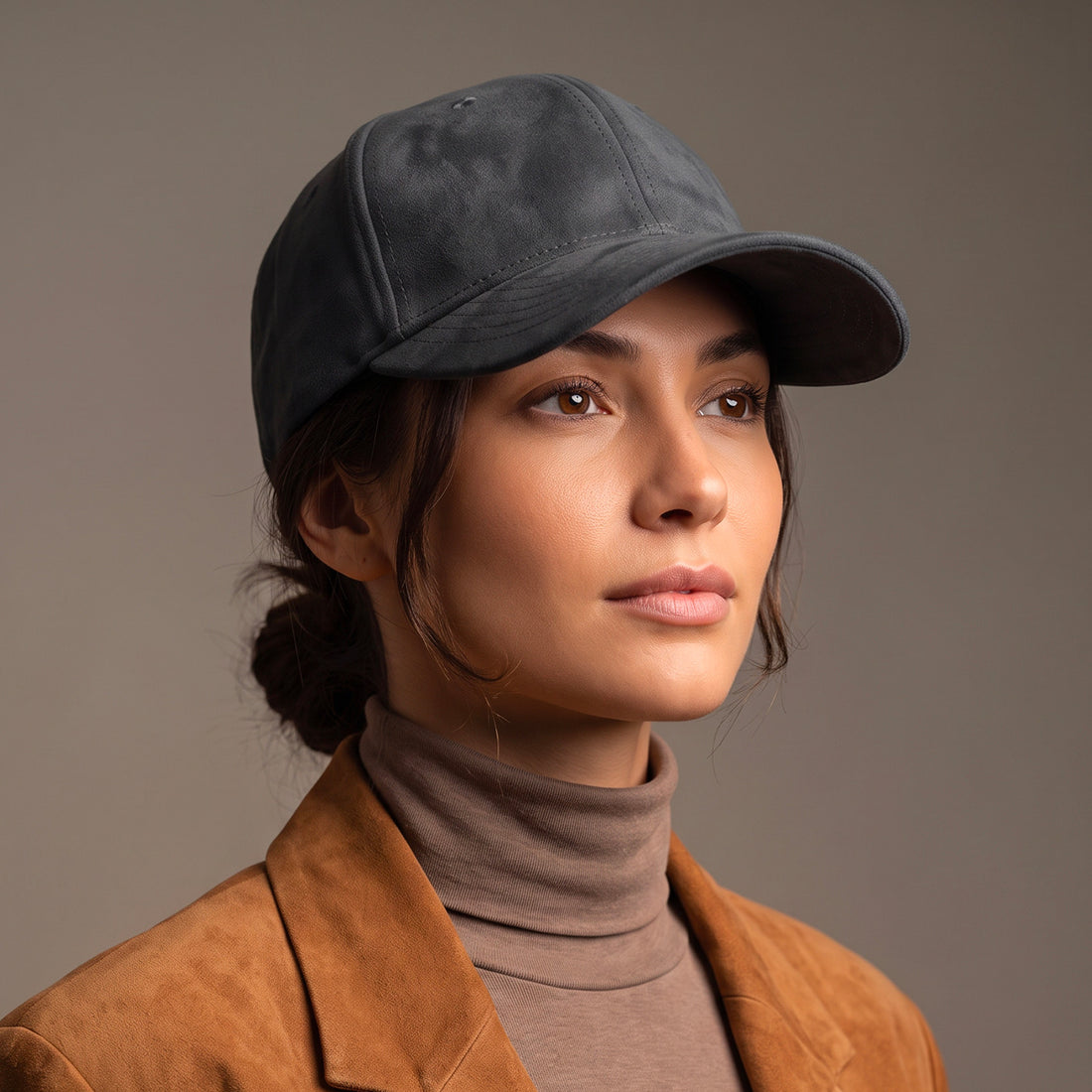 Casquette en daim Gris