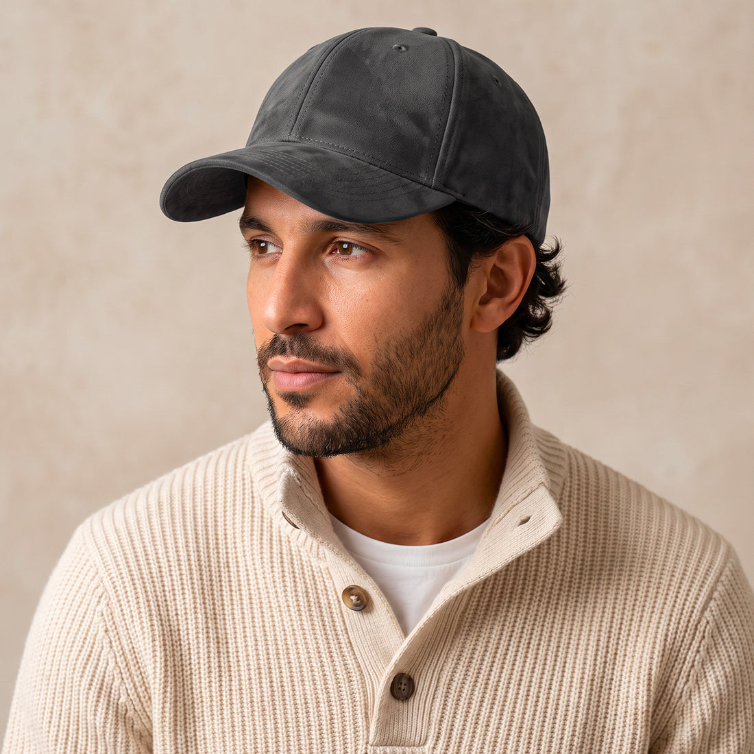 Casquette en daim Gris