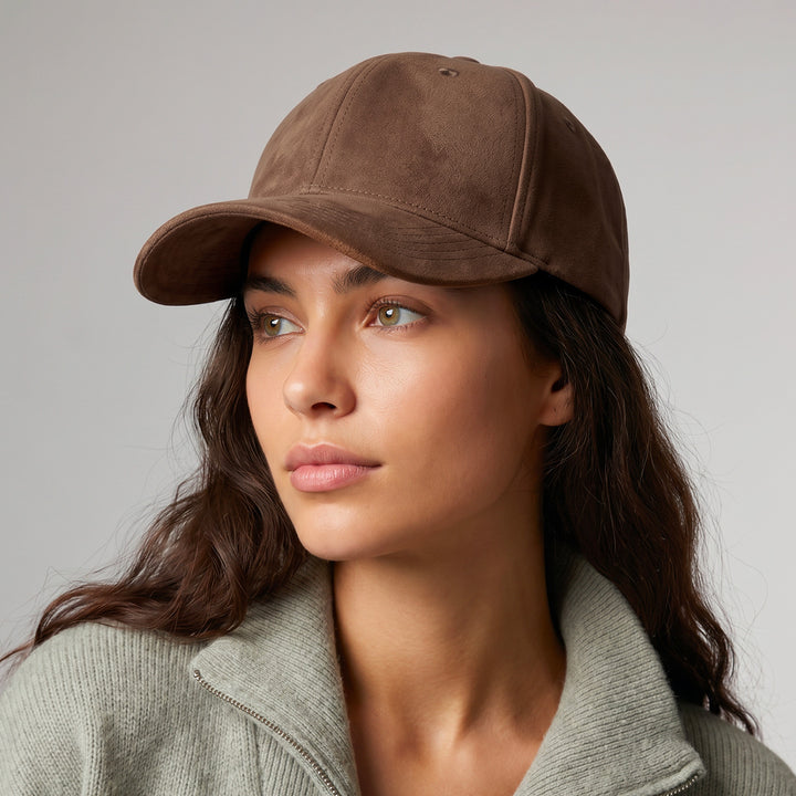 Casquette en daim Marron choco