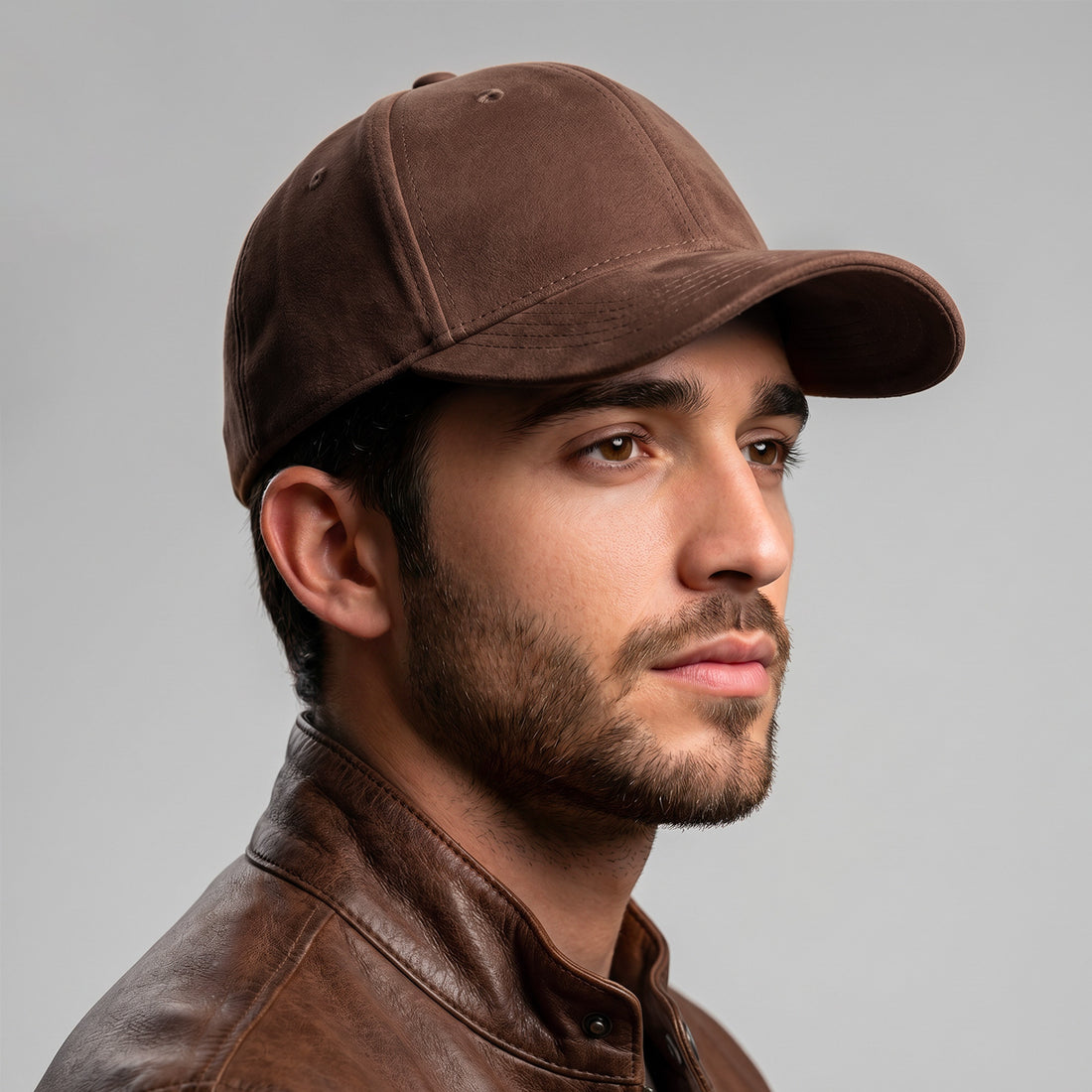 Casquette en daim Marron choco