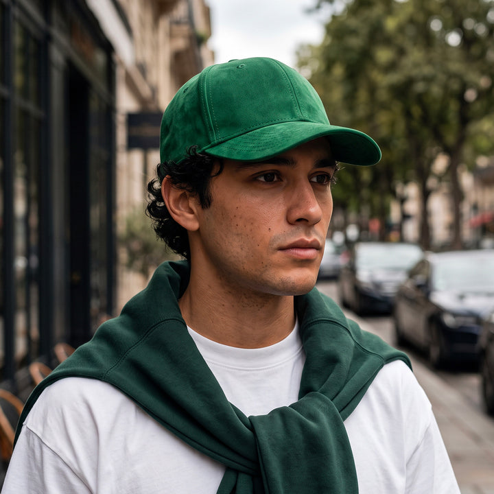 Casquette en daim Vert