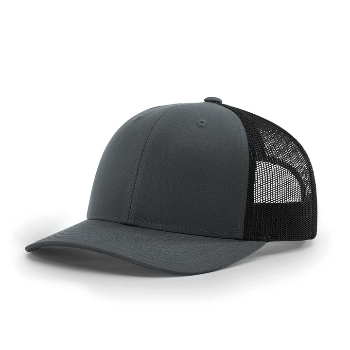 Casquette de camionneur simple à six panneaux Gris