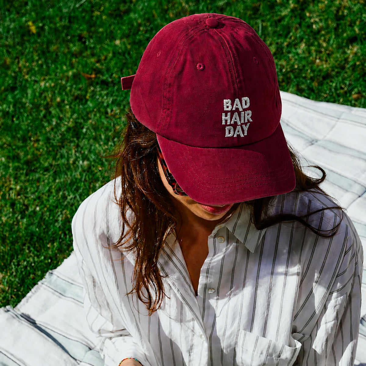 Casquette vintage Bad Hair Day Bordeaux