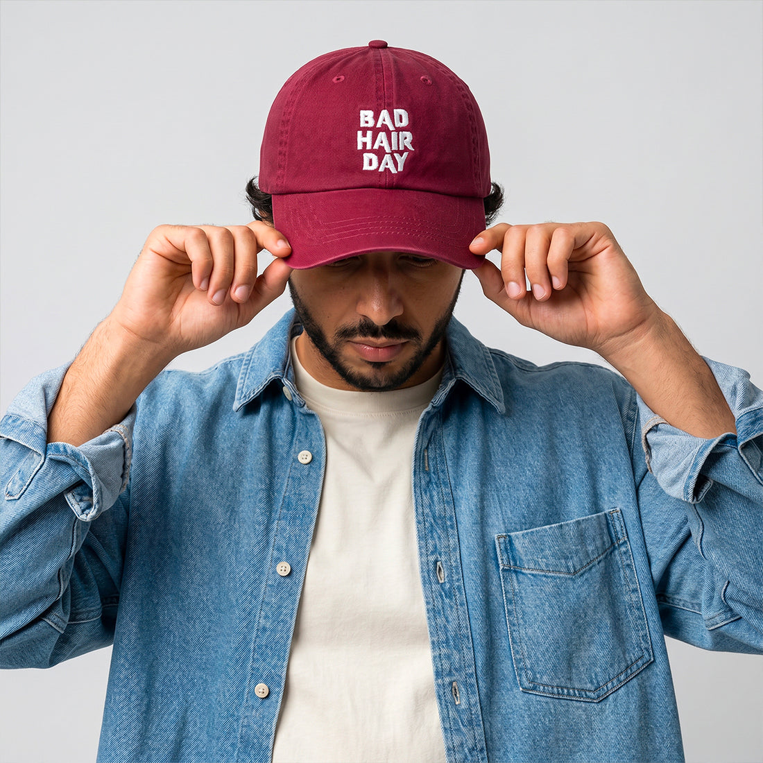 Casquette vintage Bad Hair Day Bordeaux