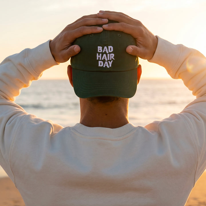 Casquette vintage Bad Hair Day vert