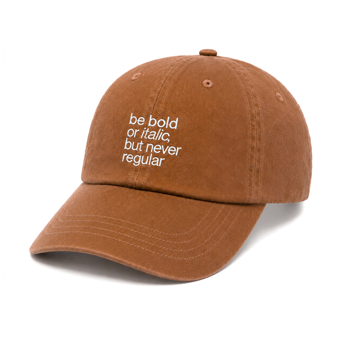 Casquette vintage Be Bold camel