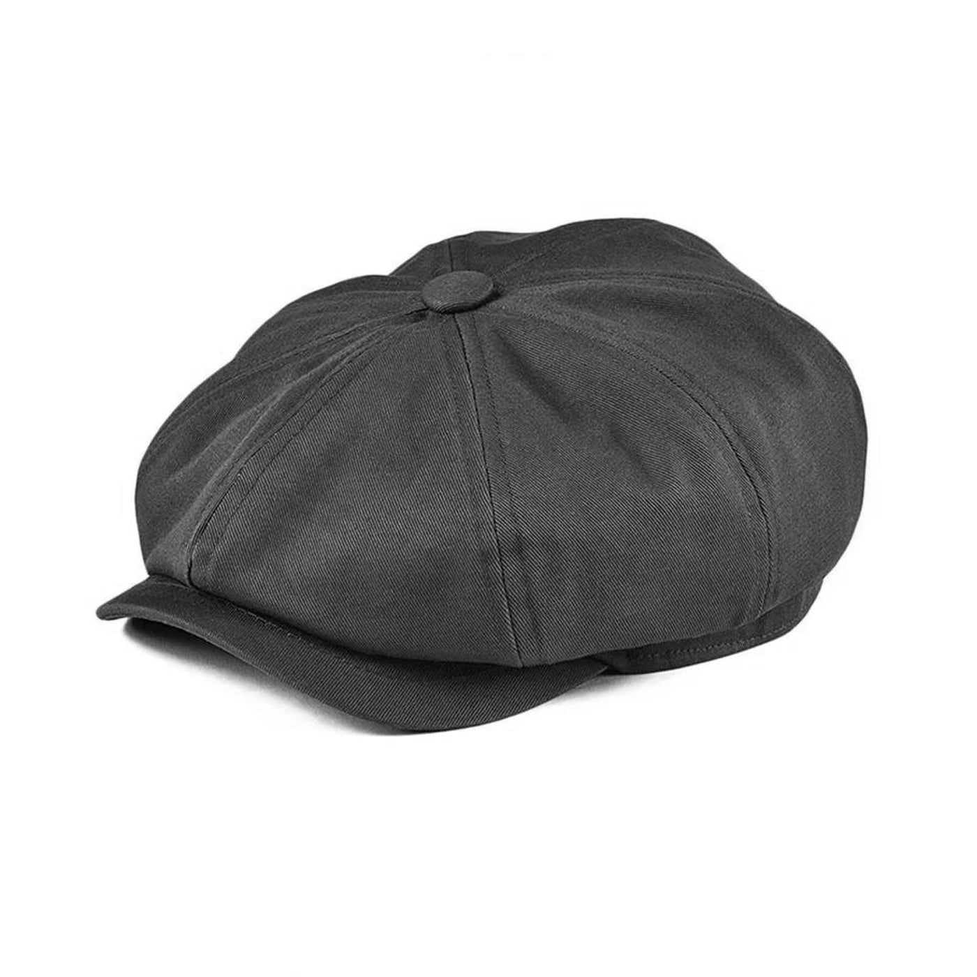 Béret casquette en coton façon gatsby gris