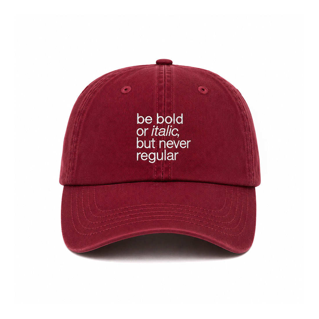 Casquette vintage Be Bold bordeaux