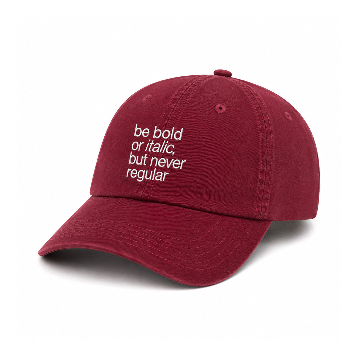 Casquette vintage Be Bold bordeaux