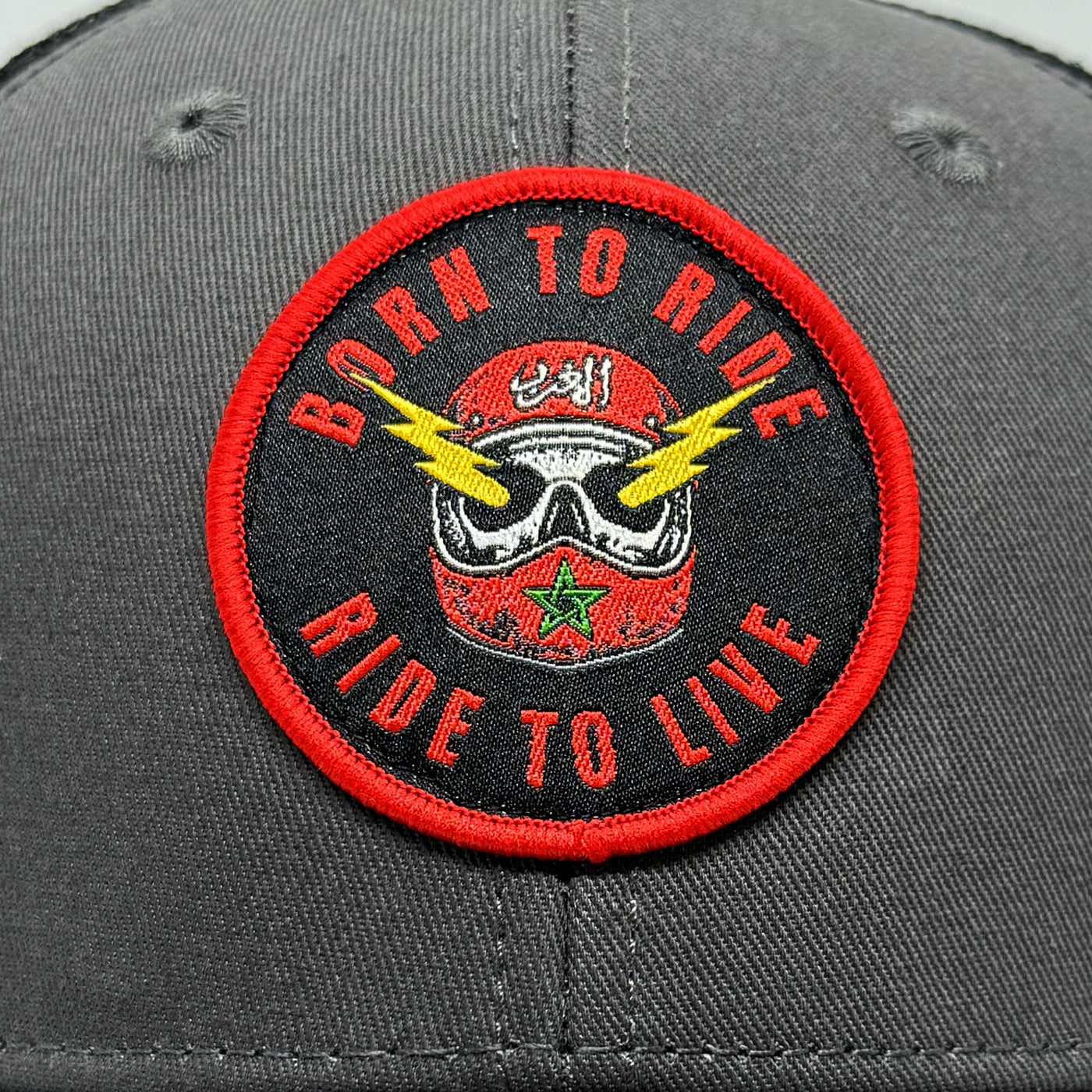 Casquette  Born to Ride gris