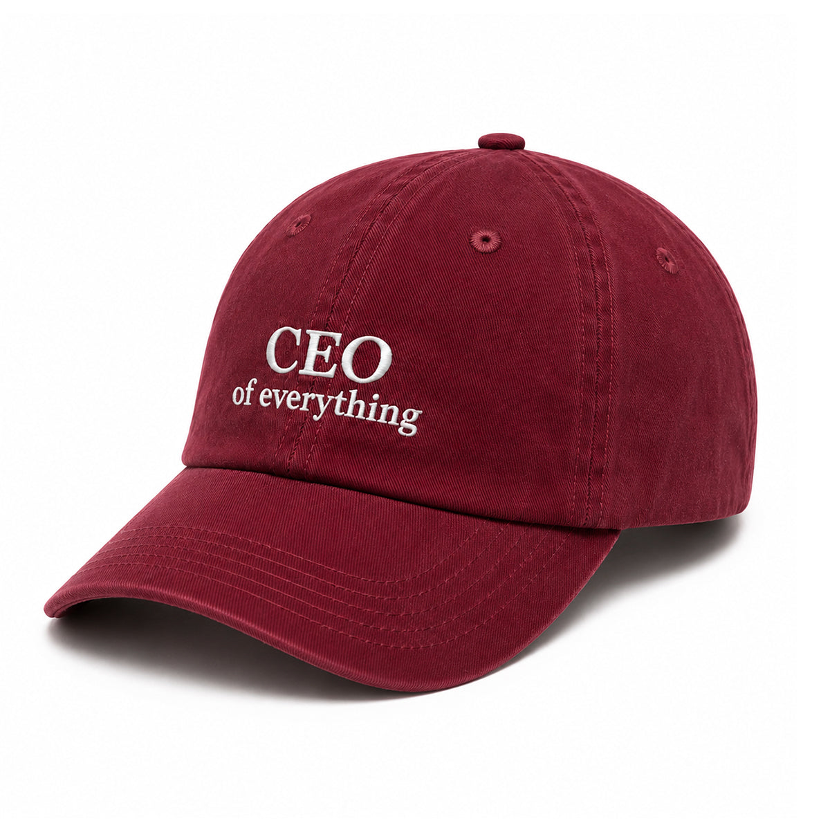 Casquette vintage CEO of everything bordeaux