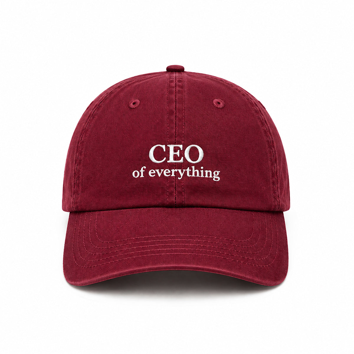 Casquette vintage CEO of everything bordeaux