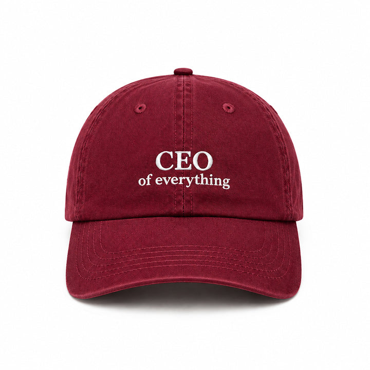 Casquette vintage CEO of everything bordeaux