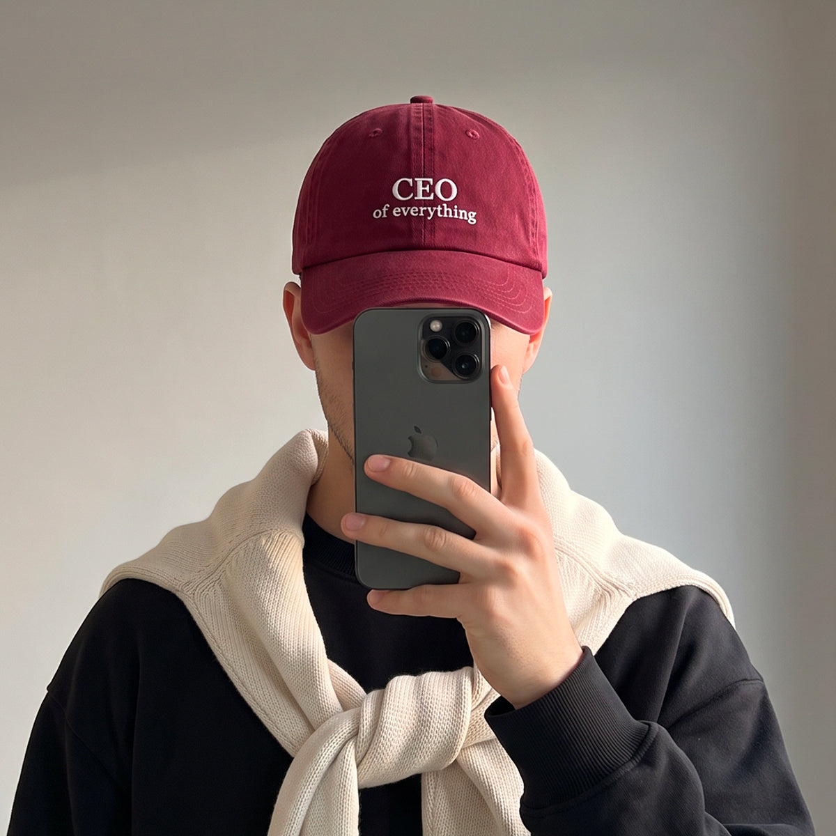Casquette vintage CEO of everything bordeaux