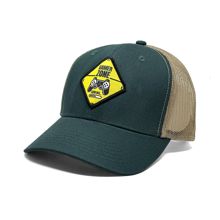 Casquette Gamer Zone vert beige