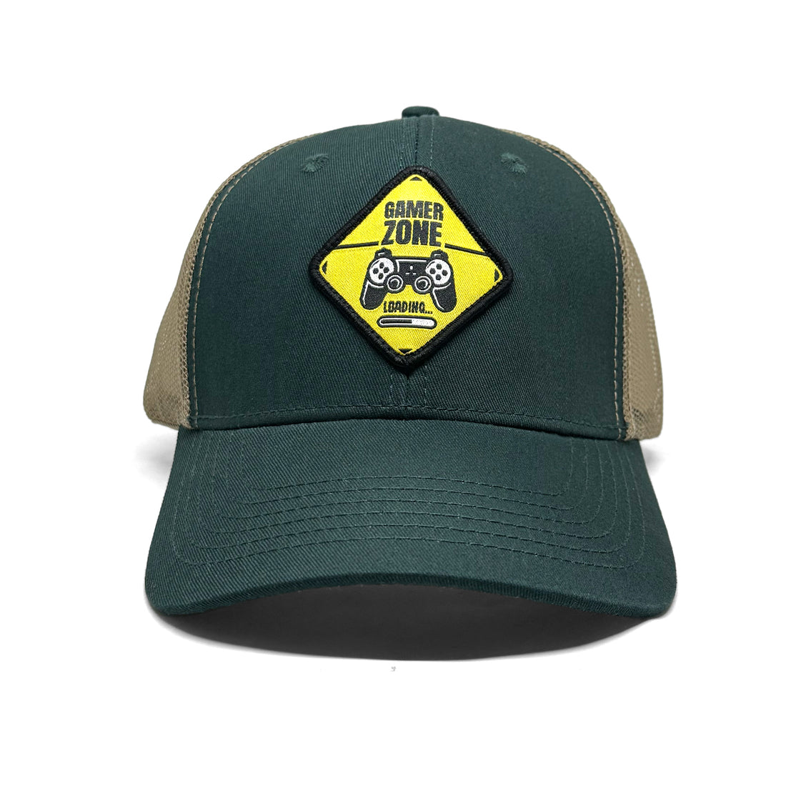 Casquette Gamer Zone vert beige