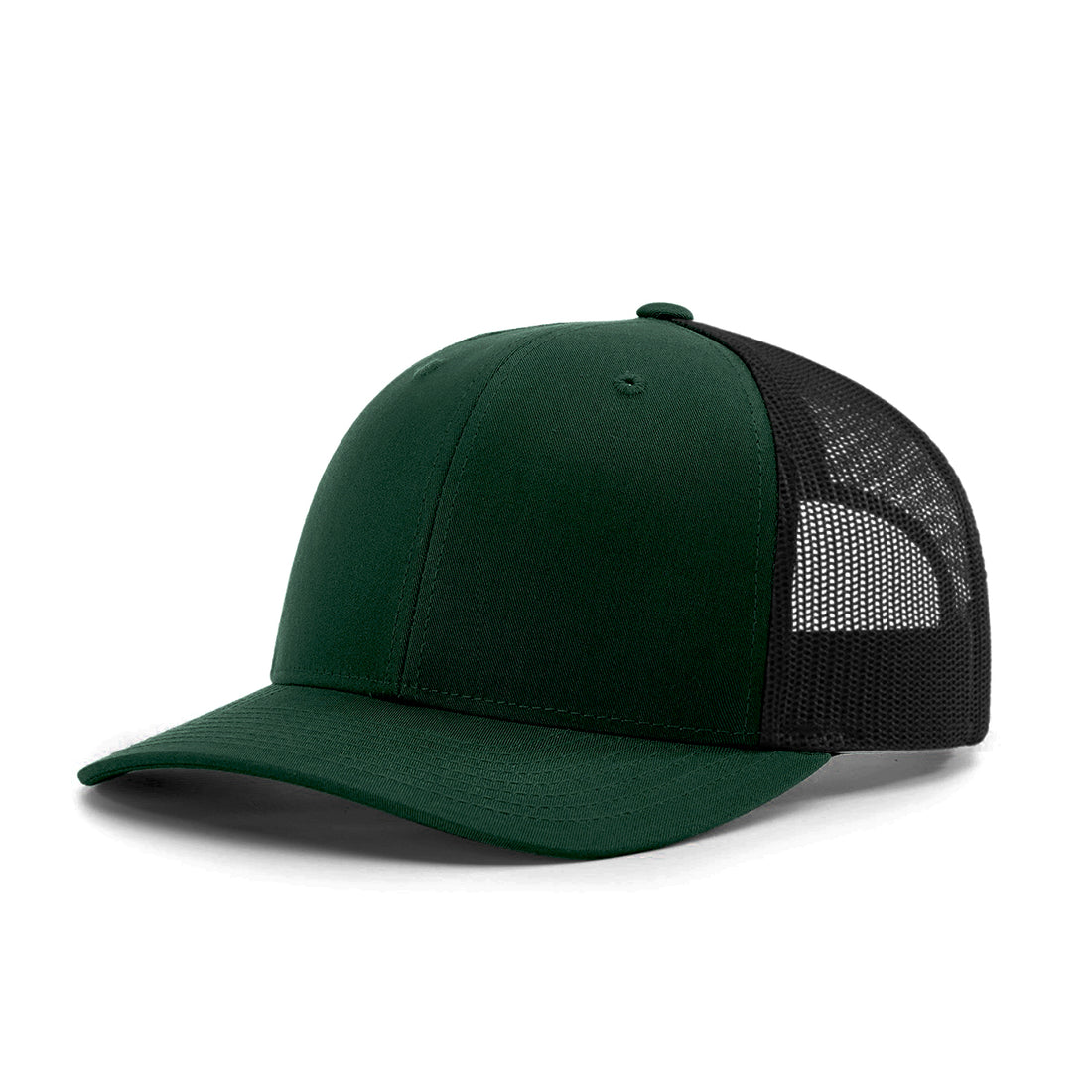 Casquette de camionneur simple à six panneaux Vert bouteille