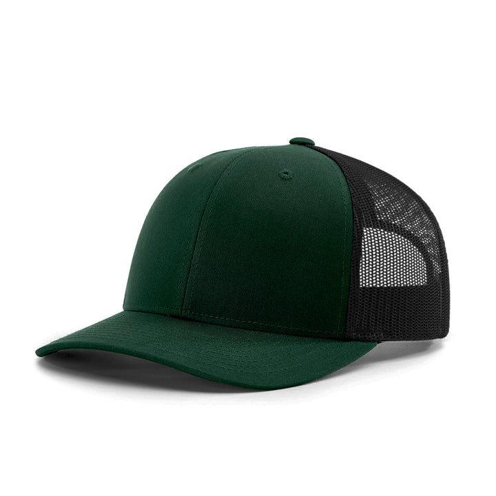 Casquette de camionneur simple à six panneaux Vert bouteille