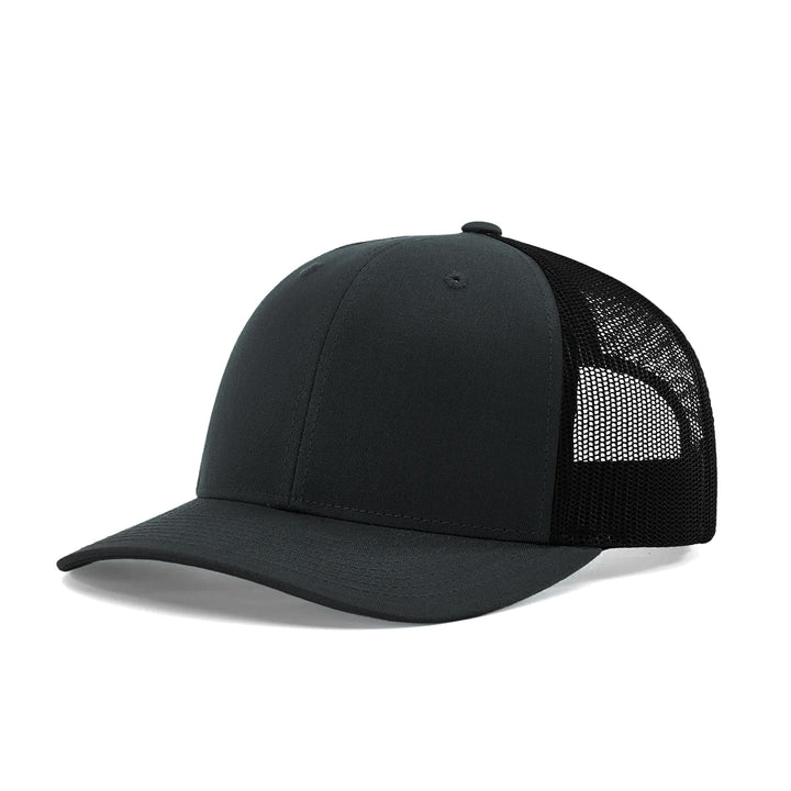 Casquette de camionneur simple à six panneaux Gris foncé