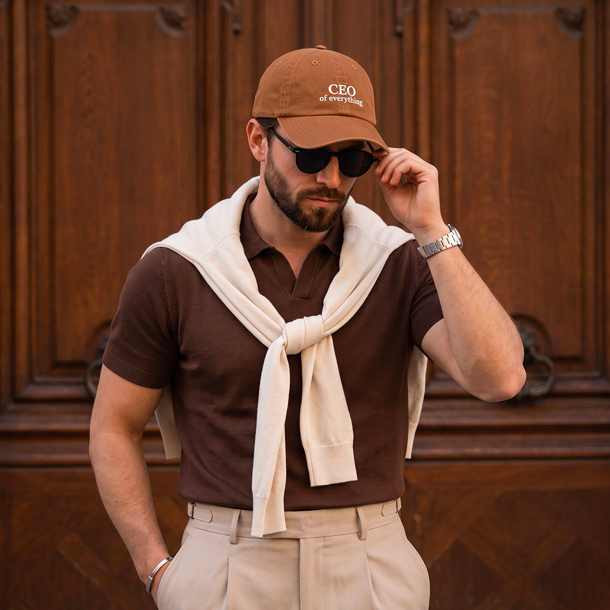 Casquette vintage CEO of everything camel