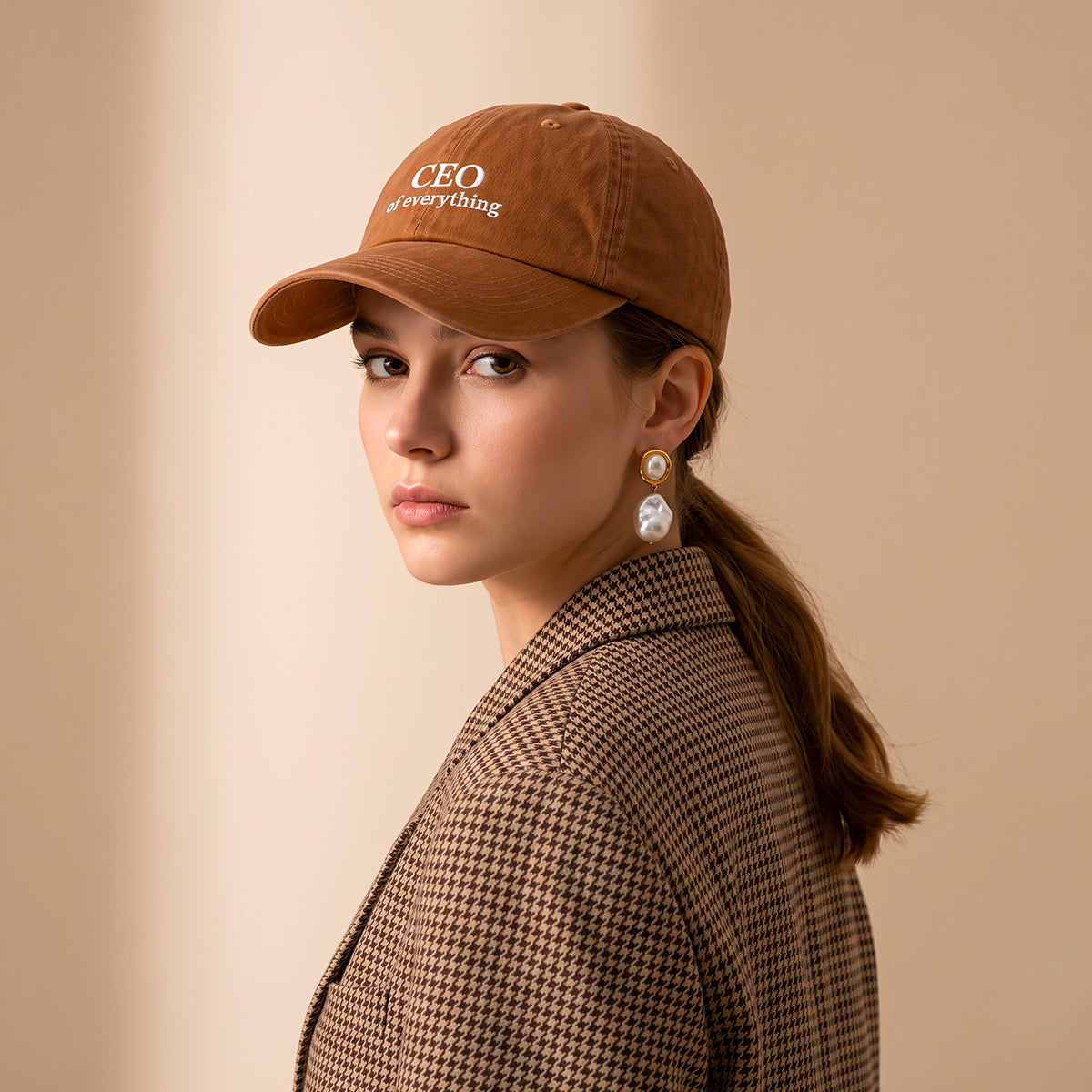 Casquette vintage CEO of everything camel
