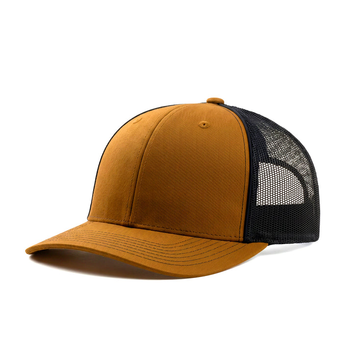 Casquette de camionneur simple à six panneaux Marron tabac