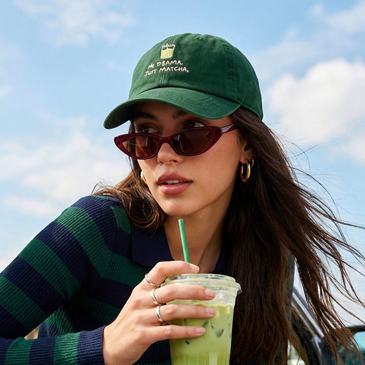 Casquette vintage No Drama Just Matcha