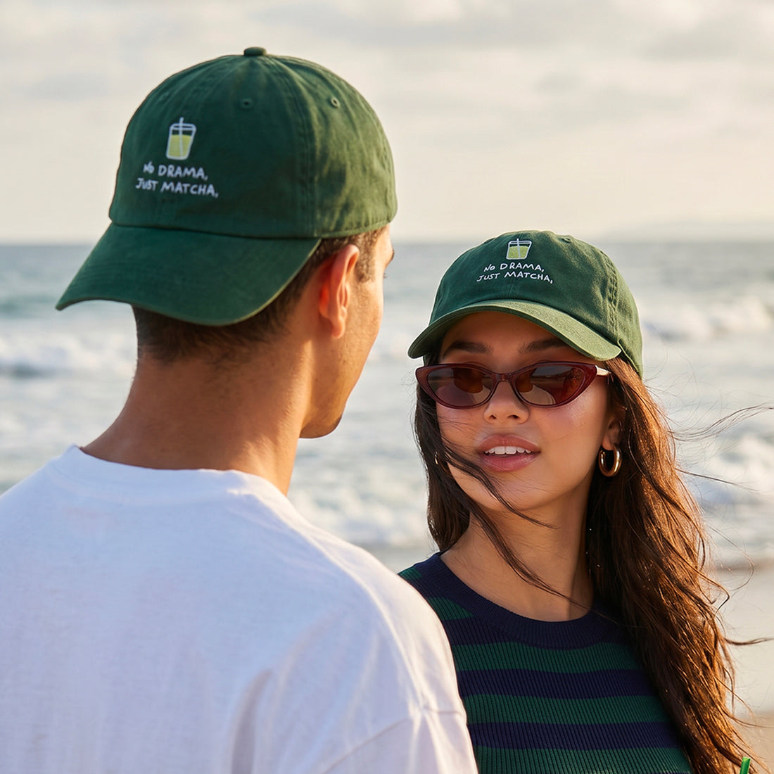Casquette vintage No Drama Just Matcha