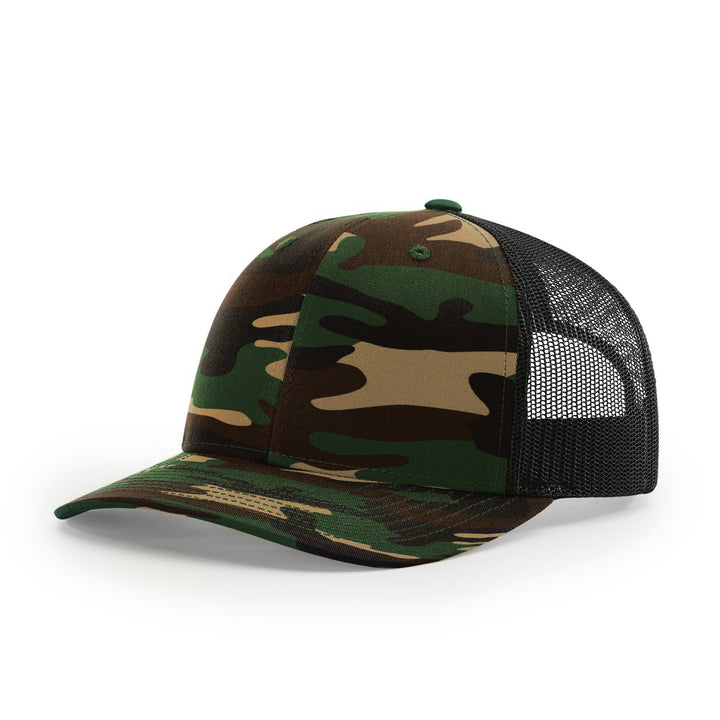 Casquette de camionneur simple à six panneaux Camo