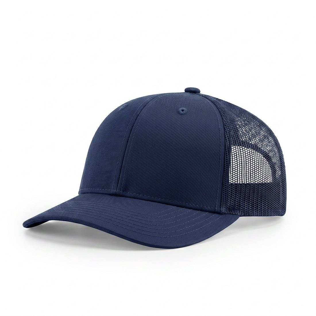 Casquette de camionneur simple à six panneaux Navy Blue