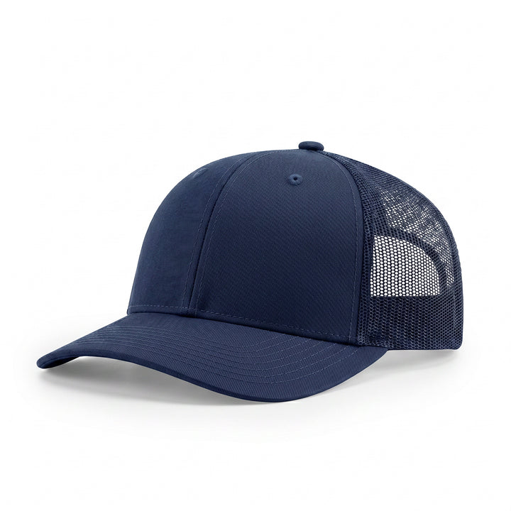 Casquette de camionneur simple à six panneaux Navy Blue