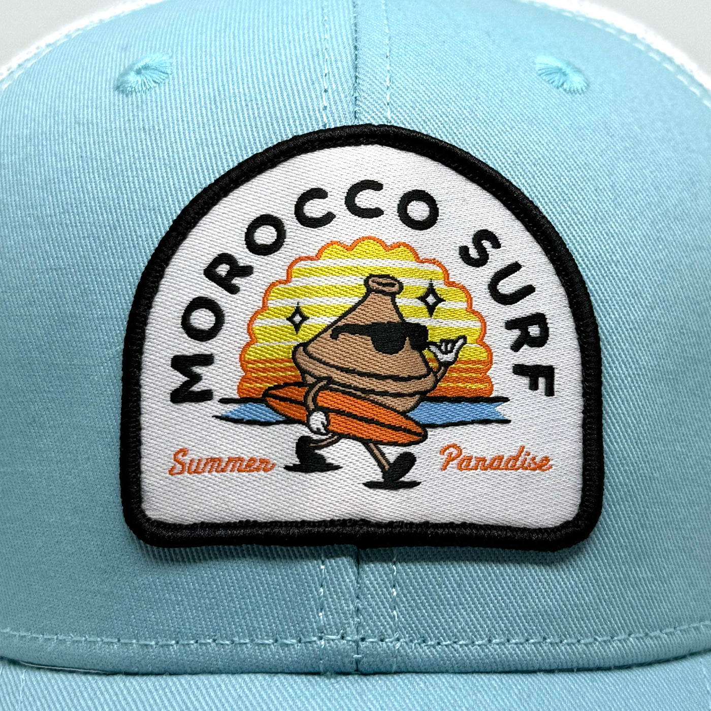 Casquette Morocco surf bleu claire