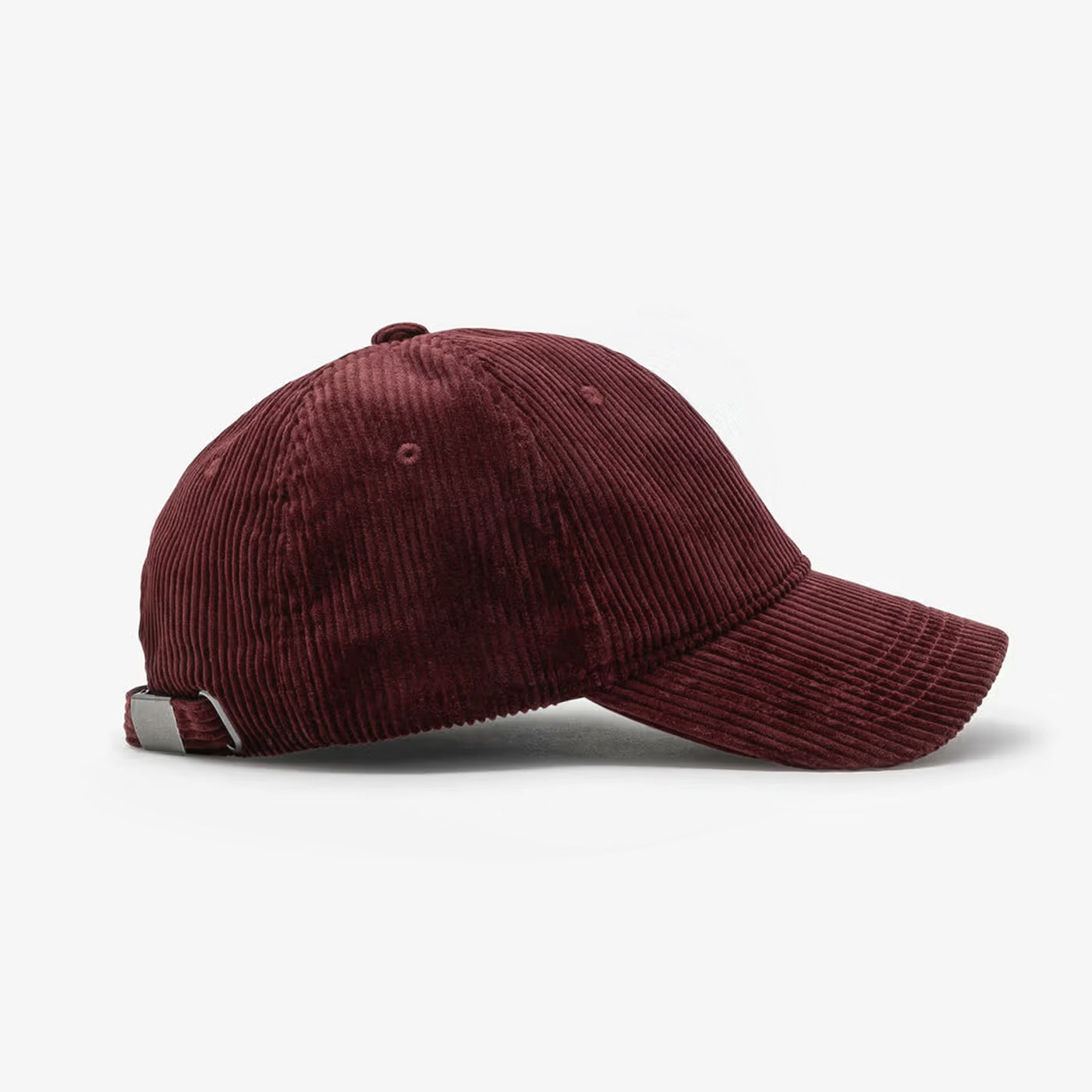 Casquette en velours bordeaux
